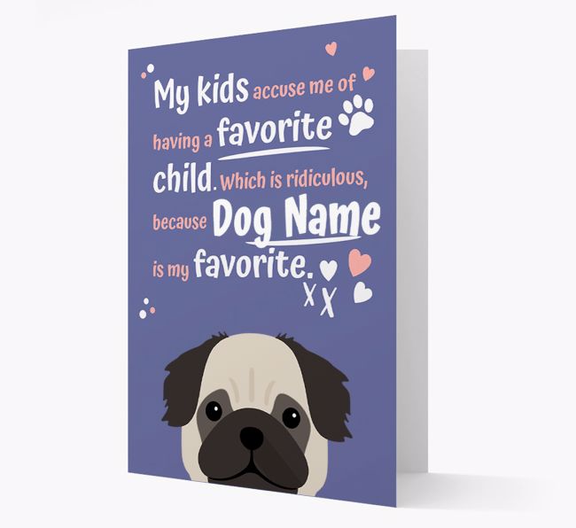 'Favorite Child' - Personalized {breedFullName} Card 